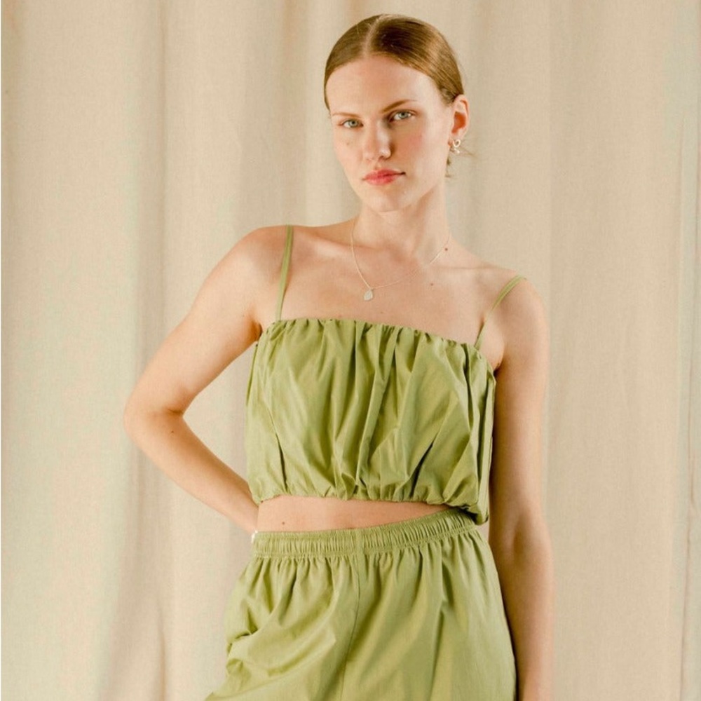 NWT - A Bronze Age Yara Crop Top - Bay Leaf